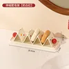 Telescopic soap dish tray (milky white and red)