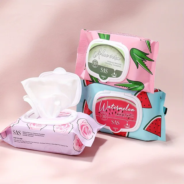 USHAS In-Stock Disposable Makeup Removing Wipes Deep Clean and Gentle Non-Irritating European American Cross-Border