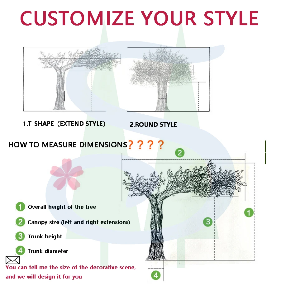 Sen Masine High Simulation Outdoor Landscape Sakura Trees Custom 4m ...
