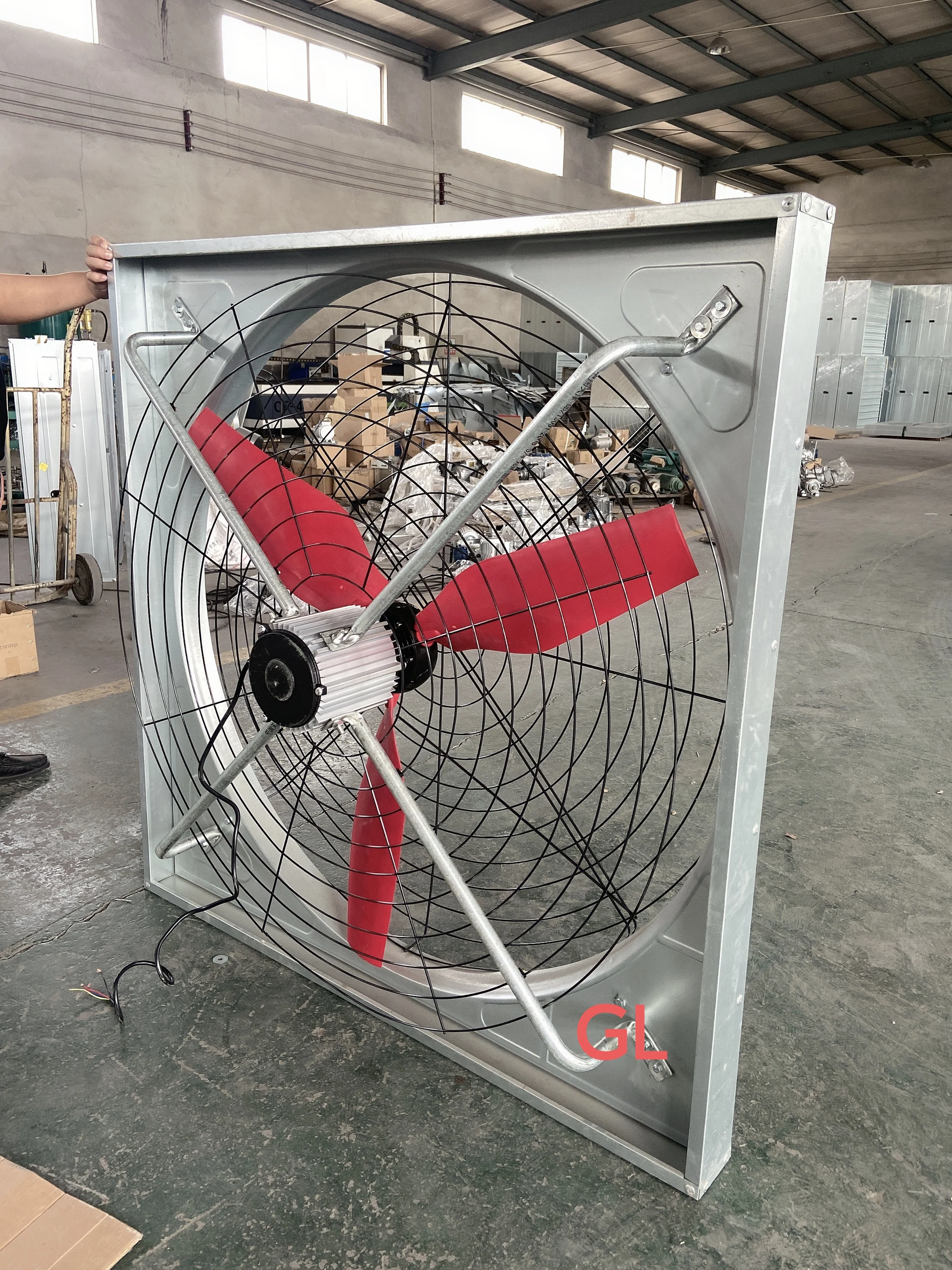 50インチ（1380mm）牛舎用換気扇、酪農場用吊り下げ式冷却ファン、牛舎 