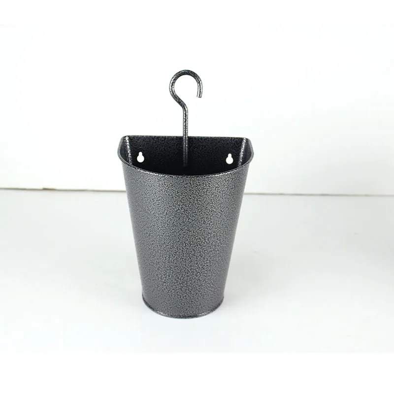 Garden Decorative Flower Pot Custom Color Hang Bucket New Fashion Galvanized Iron Metal Peg Bucket Flower Pot