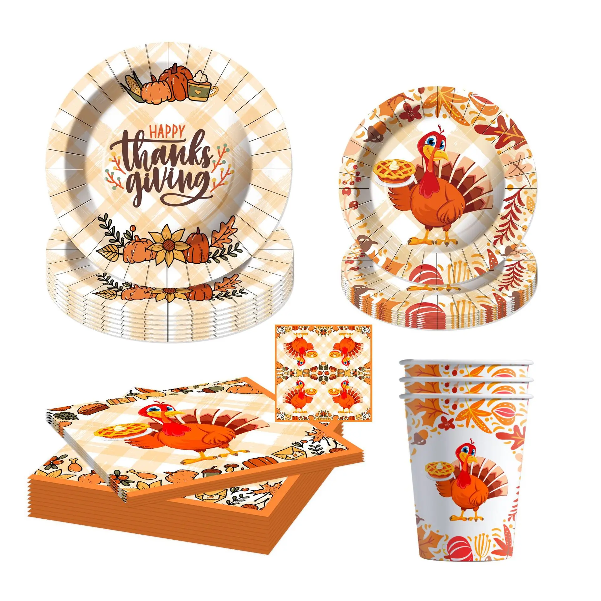 Hiparty Thanksgiving Themed Party Decoration Cutlery Set Turkey Pull