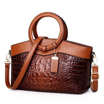 HONGRUI High leather handbag fashion ladies bags Alligator handbag