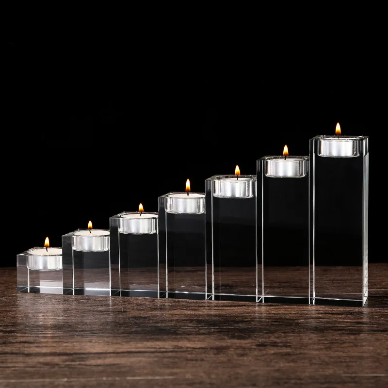 Luxury European crystal candlestick with high light transmittance, pure and impurity-free candlelight dinner