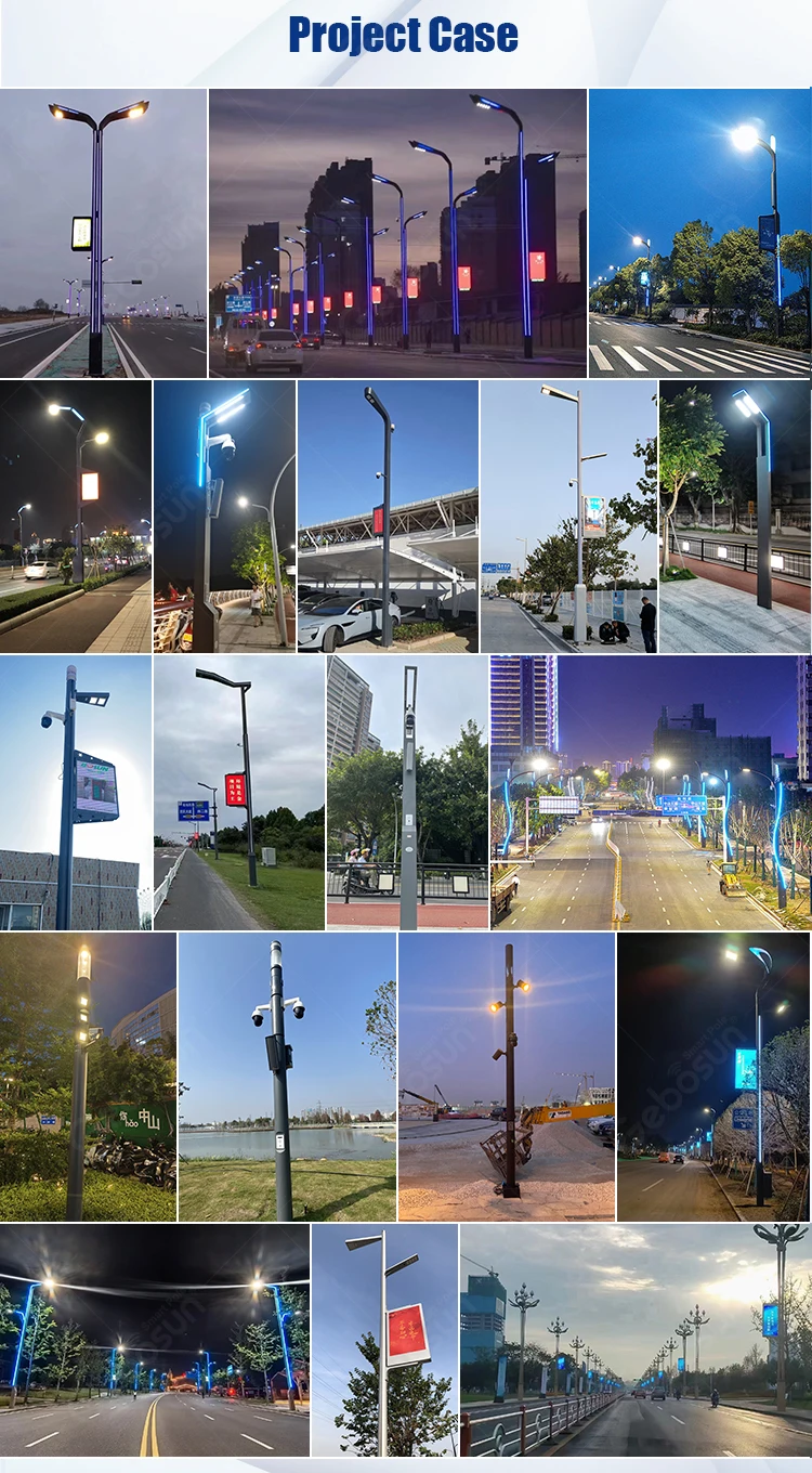 Smart Street Light Pole New Design Aluminum Customized Smart Street ...