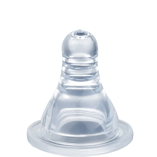 BPA-freie Silikon-Babynippel, natürlich langsam fließend, mit schlankem Hals für Standard-Säuglingsgebrauch
