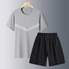 Light Dray[T-shirt] + Black [short]