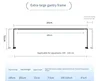 Black-Extra large gantry frame 201cm
