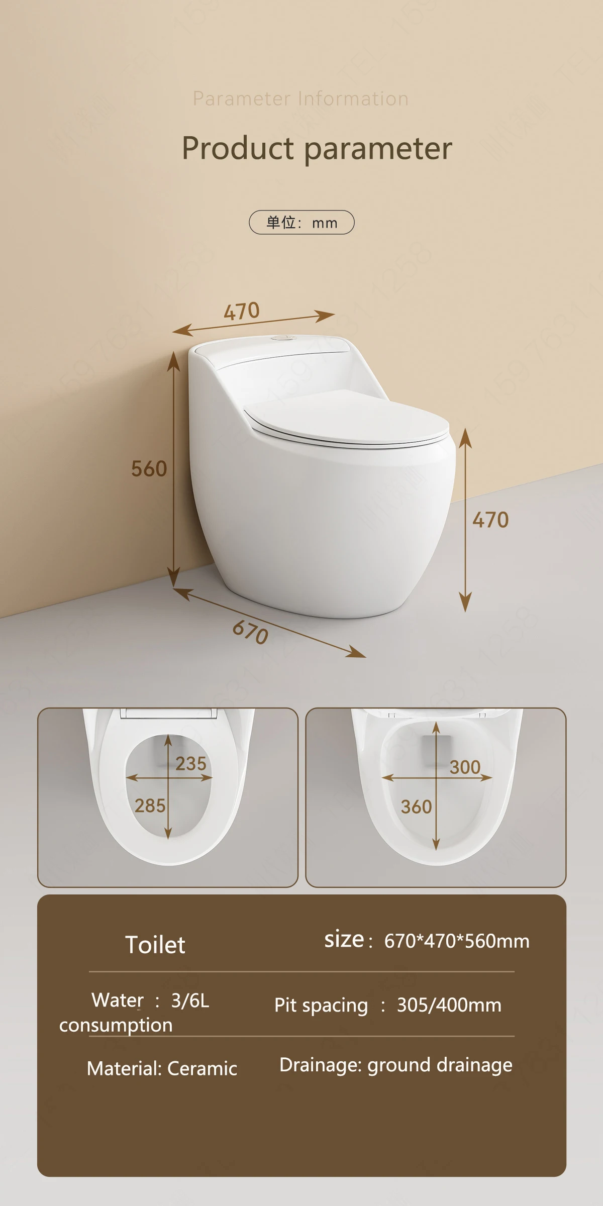 Factory modern wc ceramic sanitary ware floor mounted commode white water closet bathroom one piece color toilet details