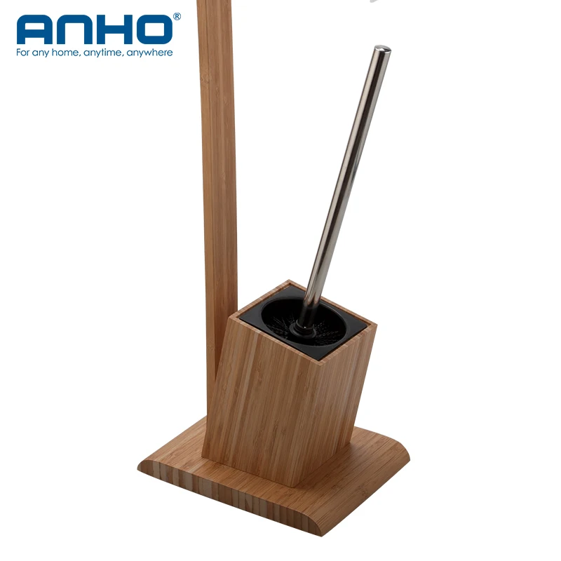 Wooden Toilet Brush with Stand