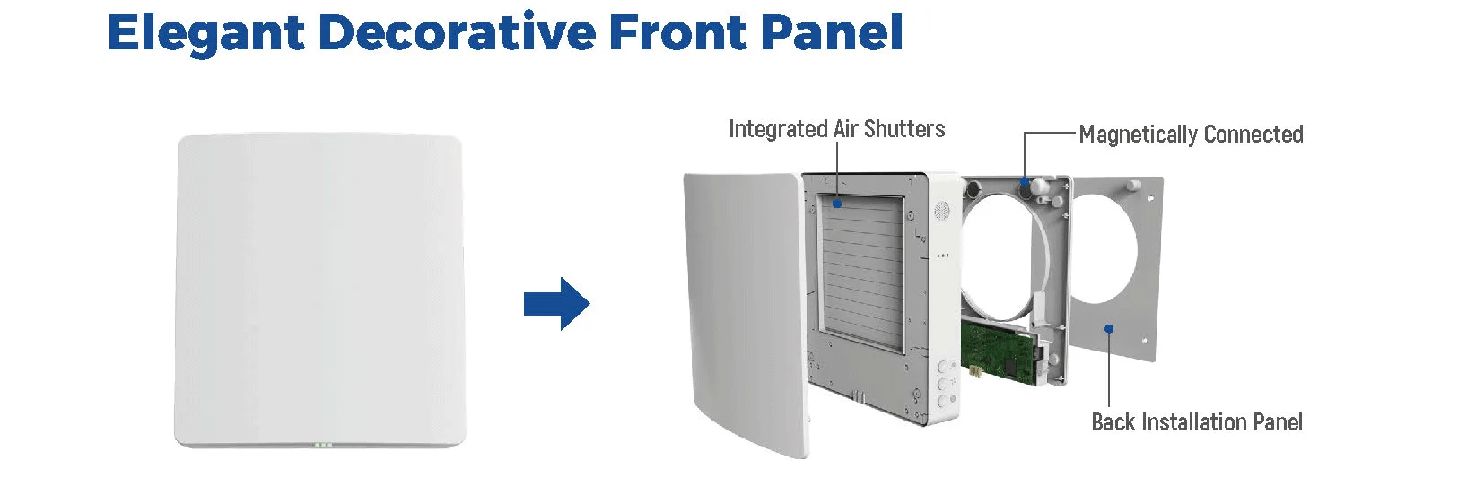 Mounted Fresh Air Unit, HRV, Wall - detail 10