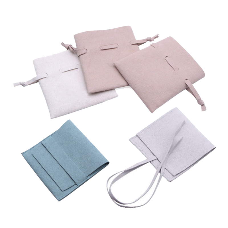 Оптовая продажа, кольцо, серьги, подвеска, браслет, ожерелье, бархатный замшевый мешочек из микрофибры для ювелирных изделий