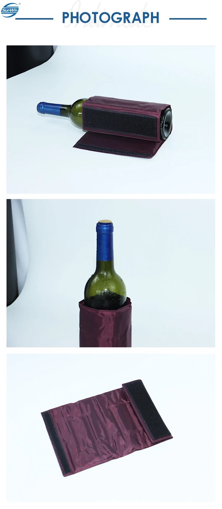 Promotional Items Wine Cooler Flexible Gel Ice Pack Wine Chiller Sleeve
