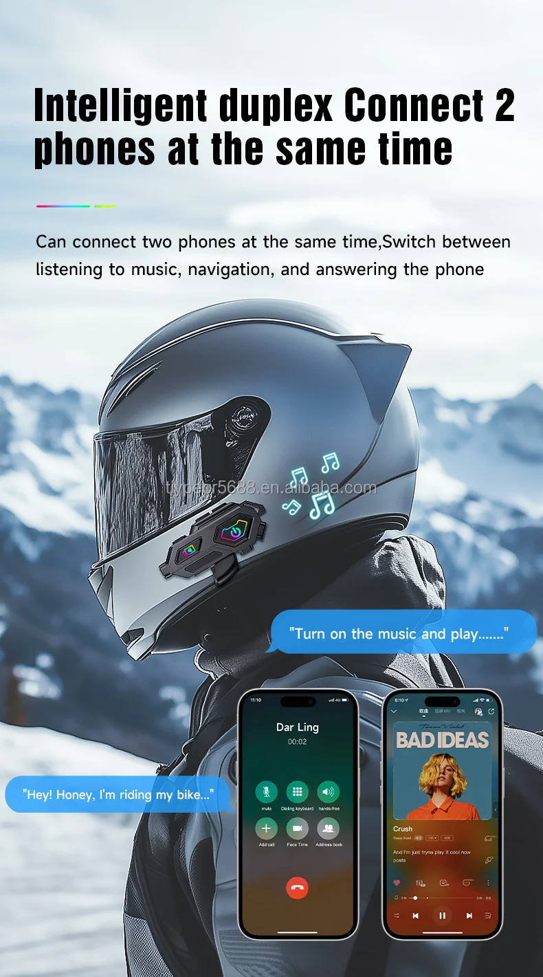 product tiypeor bluetooth hd camera recorder rgb colors motorcycle tf card fm radio 360 rotatable tape light motorcycle helmet headset-8