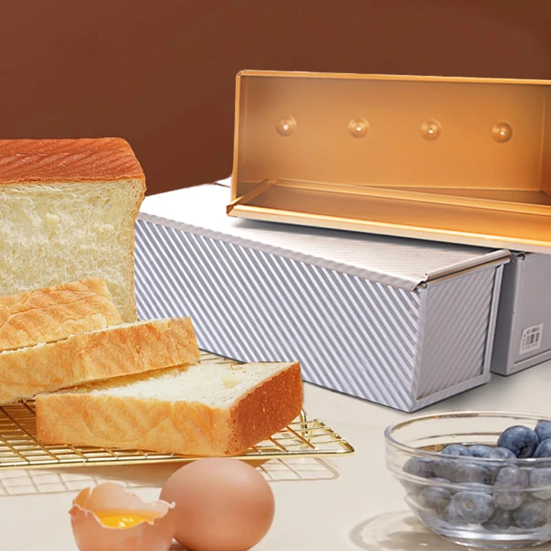 Pullman Loaf Pan Bread Pan With Lid for Baking Toast Mold Sandwich Baking Non-stick Carbon Steel Baking Dishes & Pans Metal