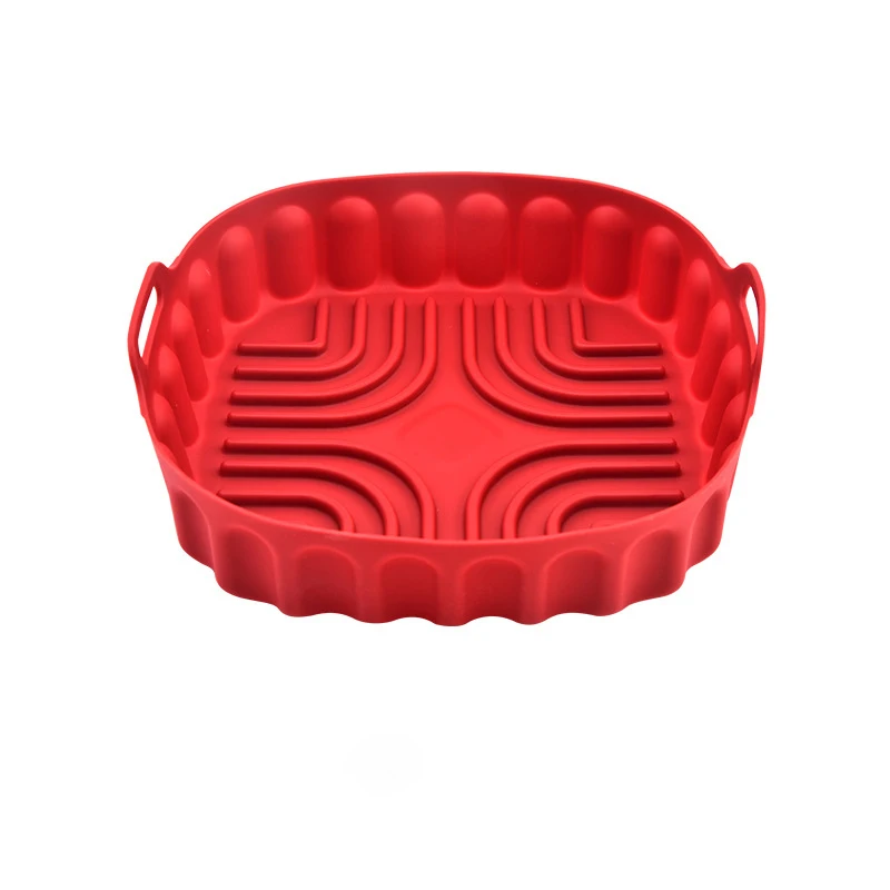 Household Square Thick Air Fryer Silicone Baking Tray Premium Quality Dish and Pan for Baking & Frying