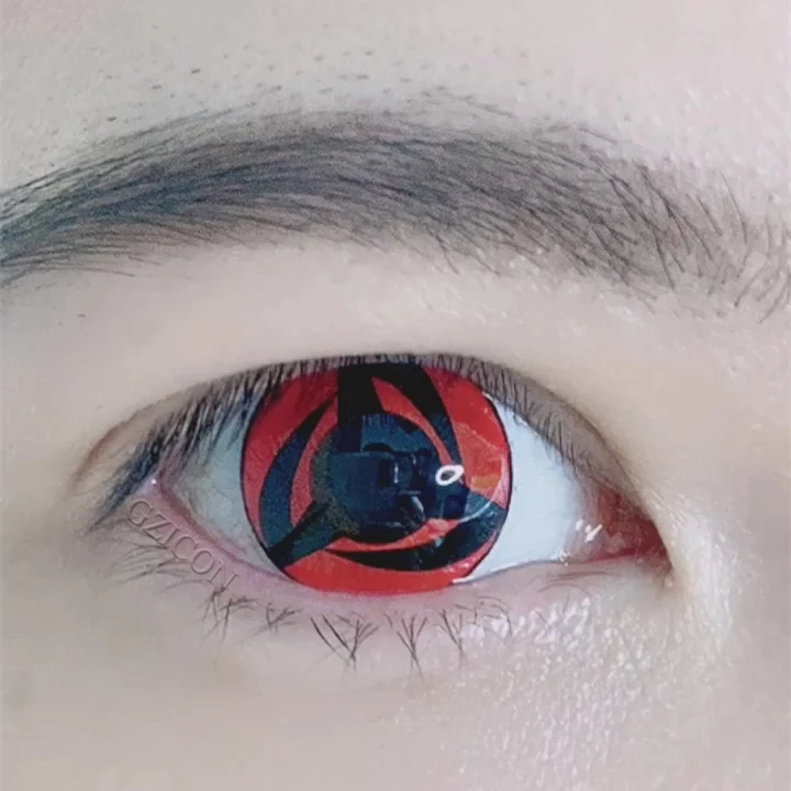 Оптовая продажа очков контактные линзы для косплея из аниме «безумные глаза» Итачи