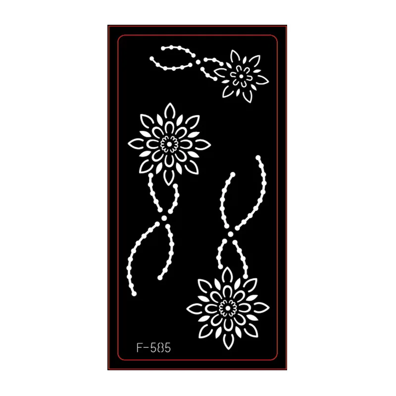 Big Temporary Water Transfer Printing Custom Design Henna Tattoos Stencil Stickers