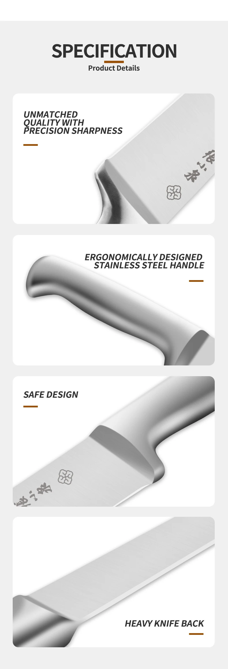 Best Seller Maufacurer 8piece Stainless Steel Knife Set Stainless