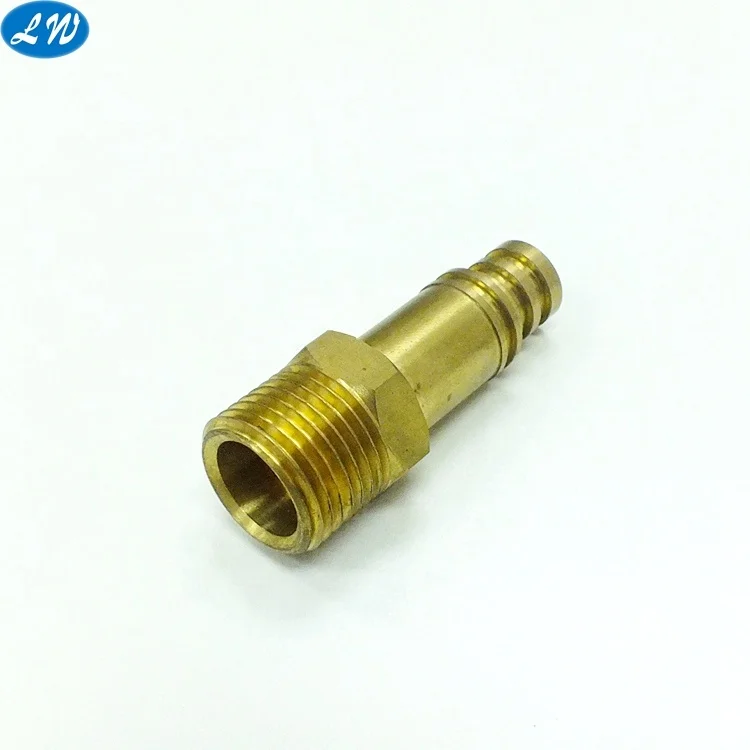 High quality CNC turning machining metal brass pipe fitting brass fitting