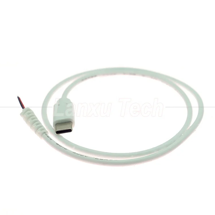 Customization USB Type C Male Female to Bare Wire Pigtail End Charger Cable with Strain Relief