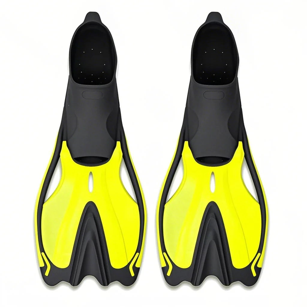 Adult TPR Soft Rubber Flipper Shoes Snorkeling Fins