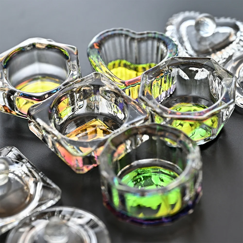 Milchglas Dappen Dish – Mit Edelstahldeckel, 45 Mm Durchmesser, Für Nageldesign & Acrylarbeiten