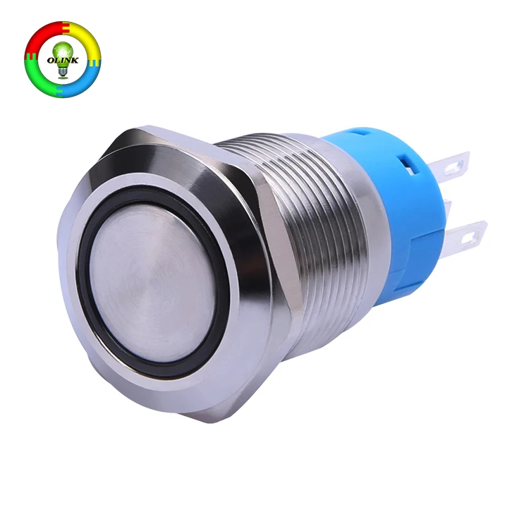 19mm Led Dual Color Illuminated 6 Pin Push Button Switch