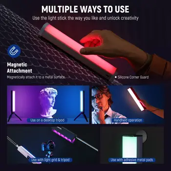 Video Lighting Equipment RGB Handheld LED Video Light Wand Stick with 6400mAh Built-in Battery product image