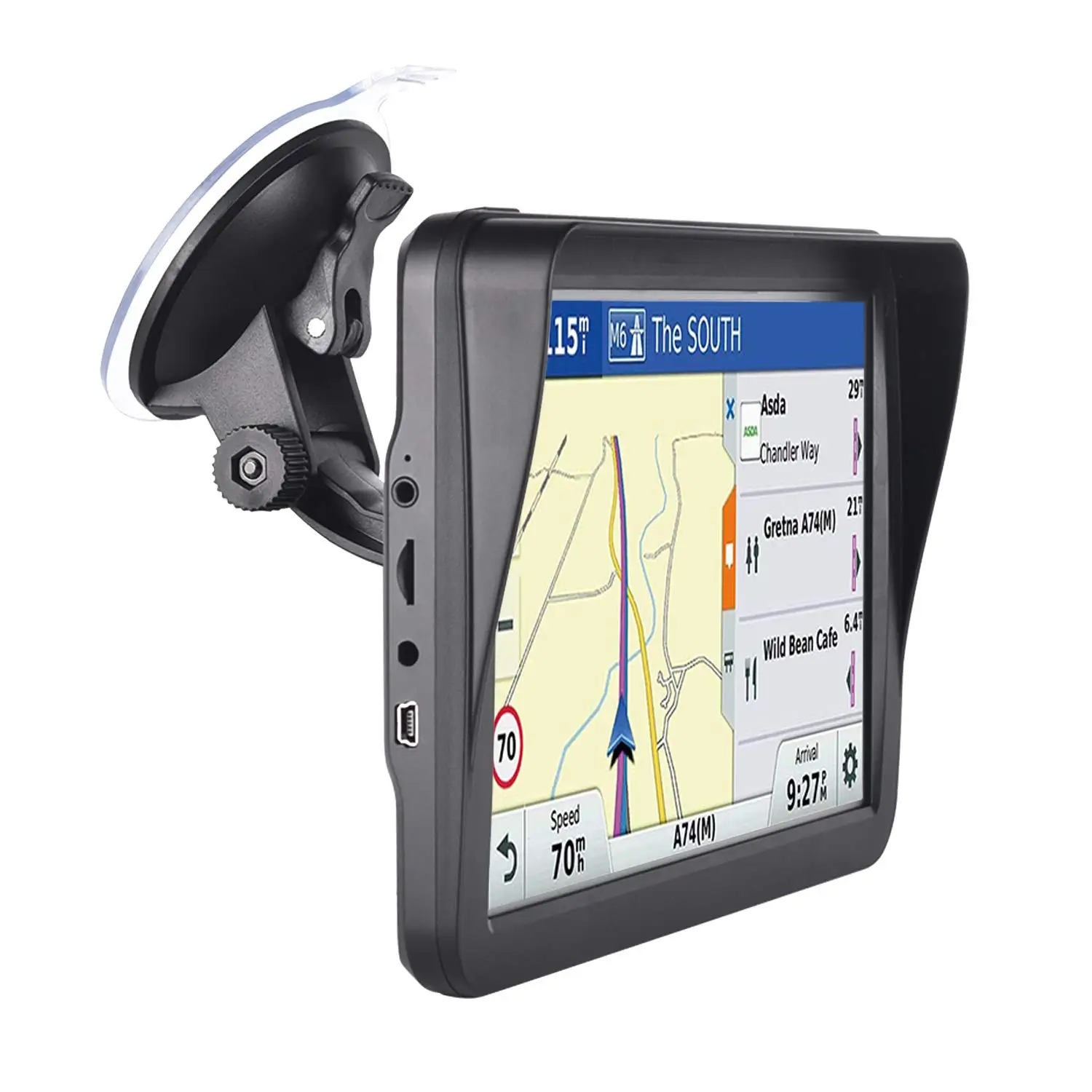 Android System Truck GPS Navigator 9 Inch Touch Screen Wifi AVIN Satellite Car GPS Navigation With Latest Europe Maps