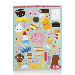 Selling Personalized Doughnut Cake Pattern Cartoon 1000 Pieces Sweet Swiles Jigsaw Puzzle Custom Designs
