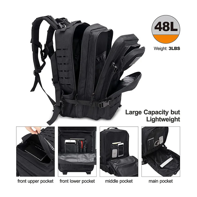 Multi-functional High Quality Outdoor Tactical Backpack with Storage Helmet Practical Tactical Backpack for Travel