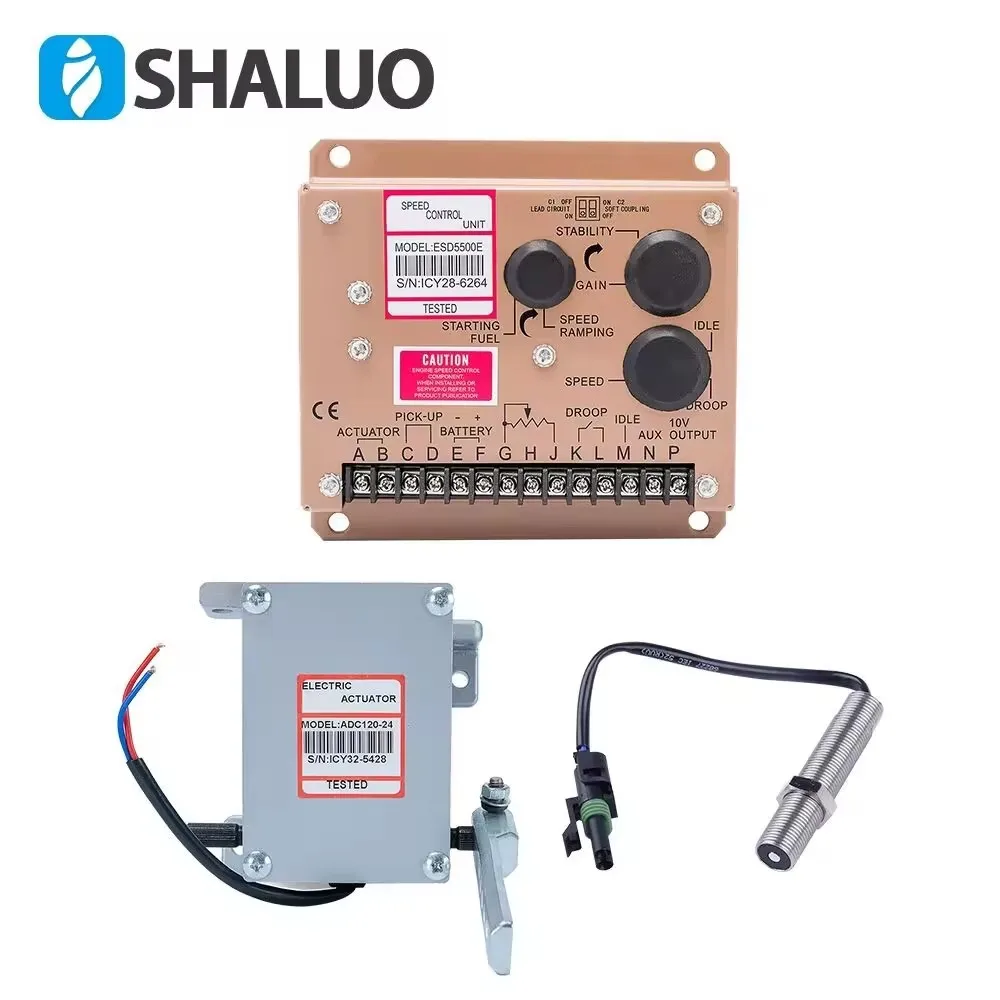 Generator Electronic Governor Parts Controller Electric 24v Power Actuator ADC120 Rpm Magnetic Pickup Speed Sensor ESD5500E