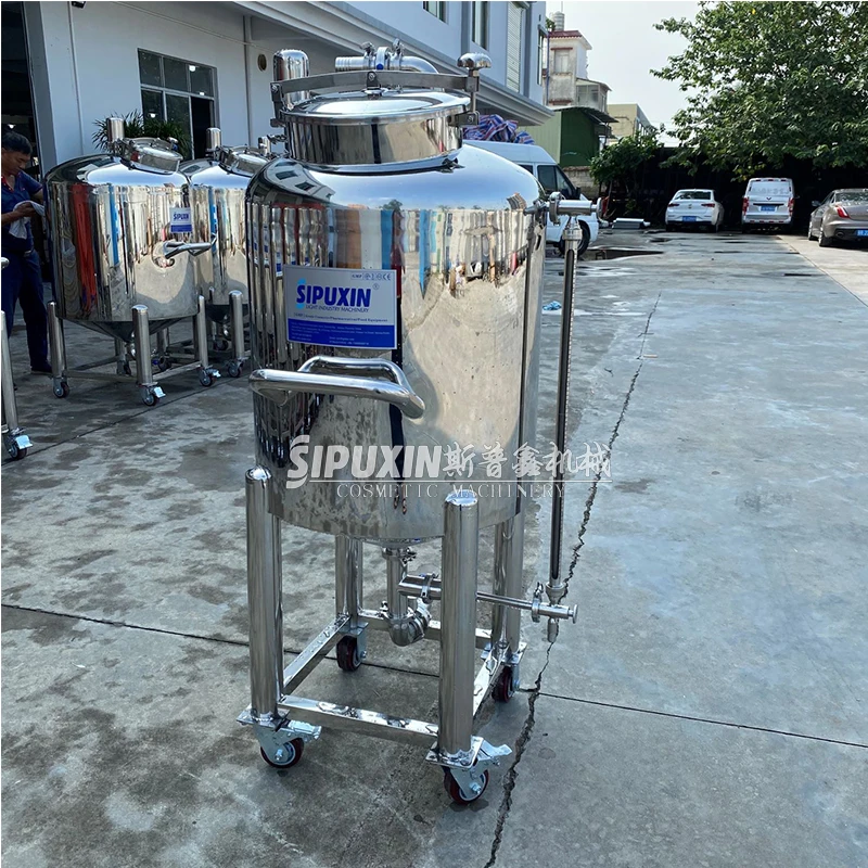 2021 SPX подвижный резервуар для хранения из нержавеющей стали с ручкой и колесами для удобного перемещения