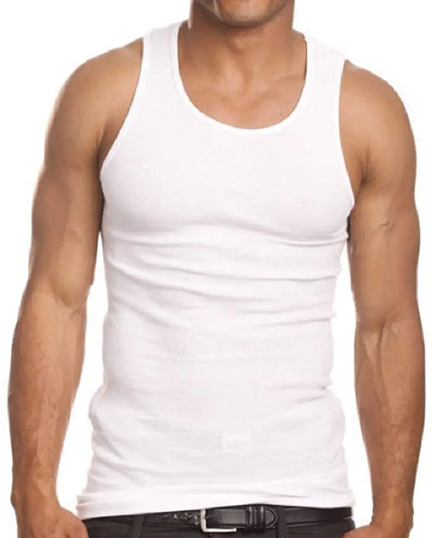 Men's White 100% Cotton Ribbed Tank Top A- Shirts 6-pack Sizes S-xl - Buy  Men's Cotton Ribbed Tank Top,Cotton Ribbed Tank Top,Ribbed Tank Top Product  on Alibaba.com
