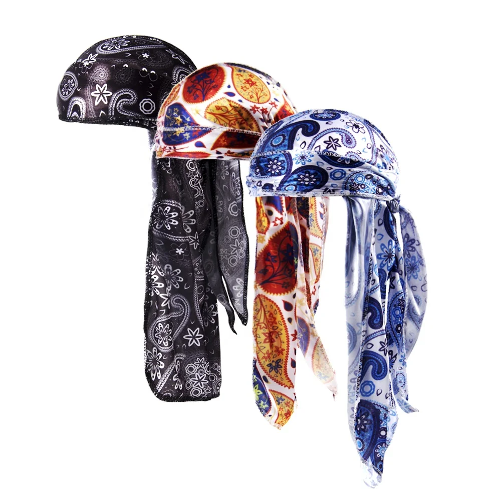 Wholesale Long Tail Custom Silky Durag Paisley Printed Head Wrap Designer  Durags For Men Women - Buy Silky Durag,Designer Durags,Custom Durag Product  on Alibaba.com