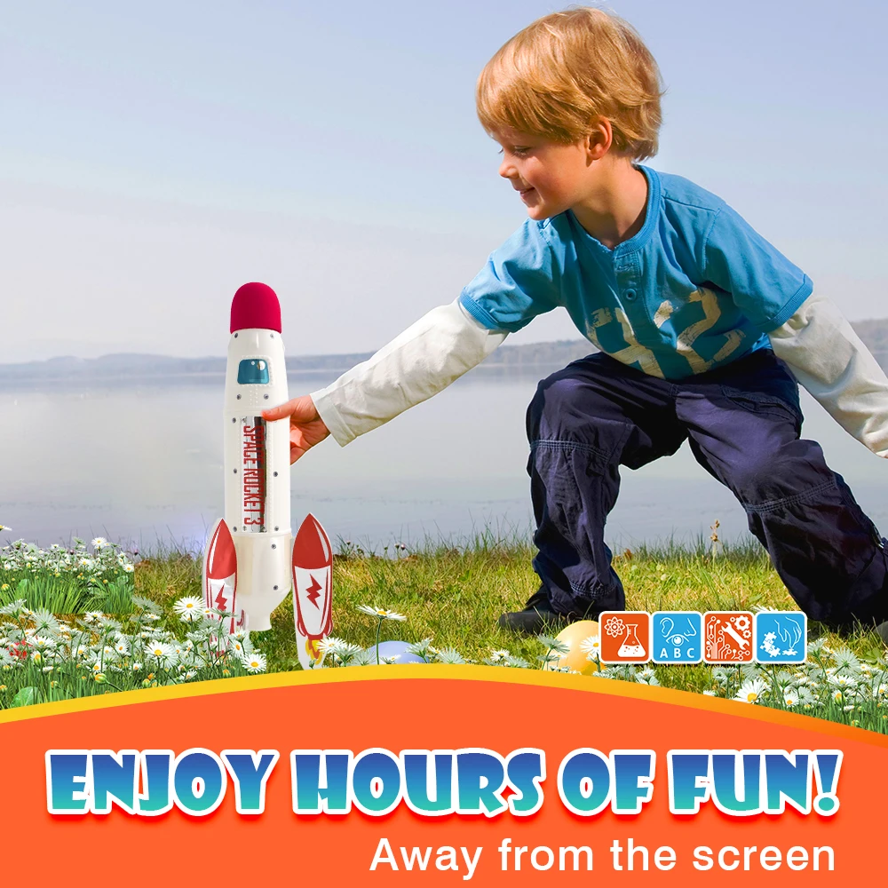 Fun STEM Toy Rocket Launcher Science Water Rocket Launch Kit Toys   for 8+ Kids