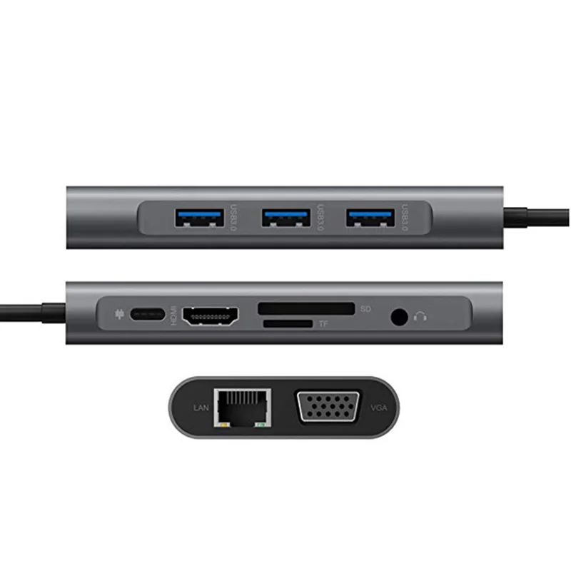 Chinese factory supplier supply  Multifunction 11-in-1 Usb C Hub - 4 X Usb 3.0 A - Usb Splitter - Pd Vga 4k Hd Hdtv 3.5mm Audio Headphone Jack 11 In 1 Type C Hub - Buy 11 In 1 Usb-c Hub 11-in-1 Fast Usb Type C Hub For Dual 4k Docking Usb Type C Hub 11 In 1 Usb type C Hub 11 In 1 Usb C Hub Usb-c Laptop Docking Station 11 In 1 Usb Type C Hub Usb3.0 usb C Hub 11 In 1 Type C Hub 11 In 1 Docking Station Type C Hub Vga Hdmi