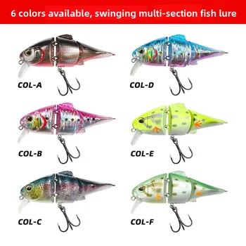 Slow Floating Multi-section Artificial Hard Bait Stainless Steel 93g Black Pit Bass Fresh Water – Hard Lure – view 4