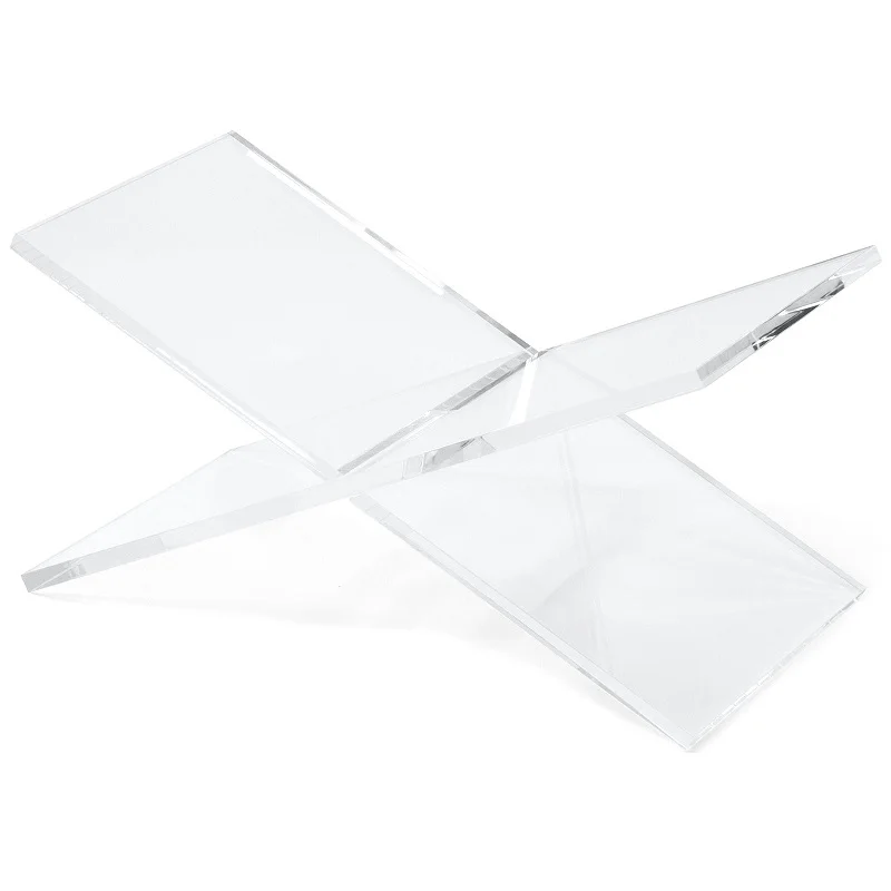 Transparent Acrylic Reading Book Stand 2 Piece X Shaped Reading Acryl