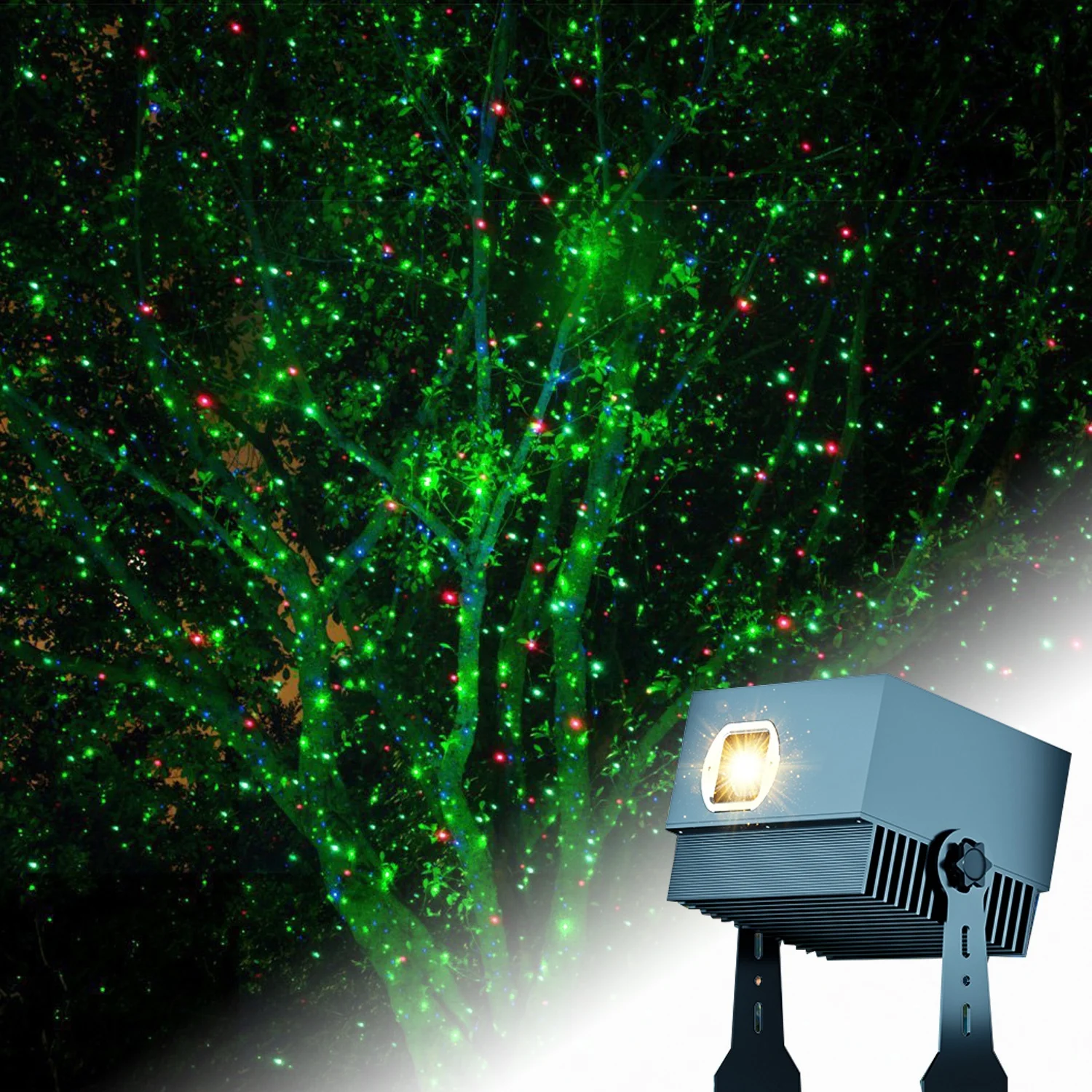 RGBW Colorful Led Tree Light DMX512 Dynamic Firefly Starry Sky Laser Projection Lamp Outdoor Garden Landscape Atmosphere Lights