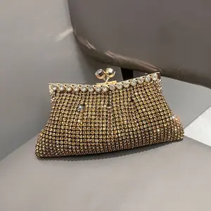 Dress Wedding Bride Handbag Shiny Design Party Lady Portable Purse Luxury Rhinestone Evening Clutch Bag Sac Tendance