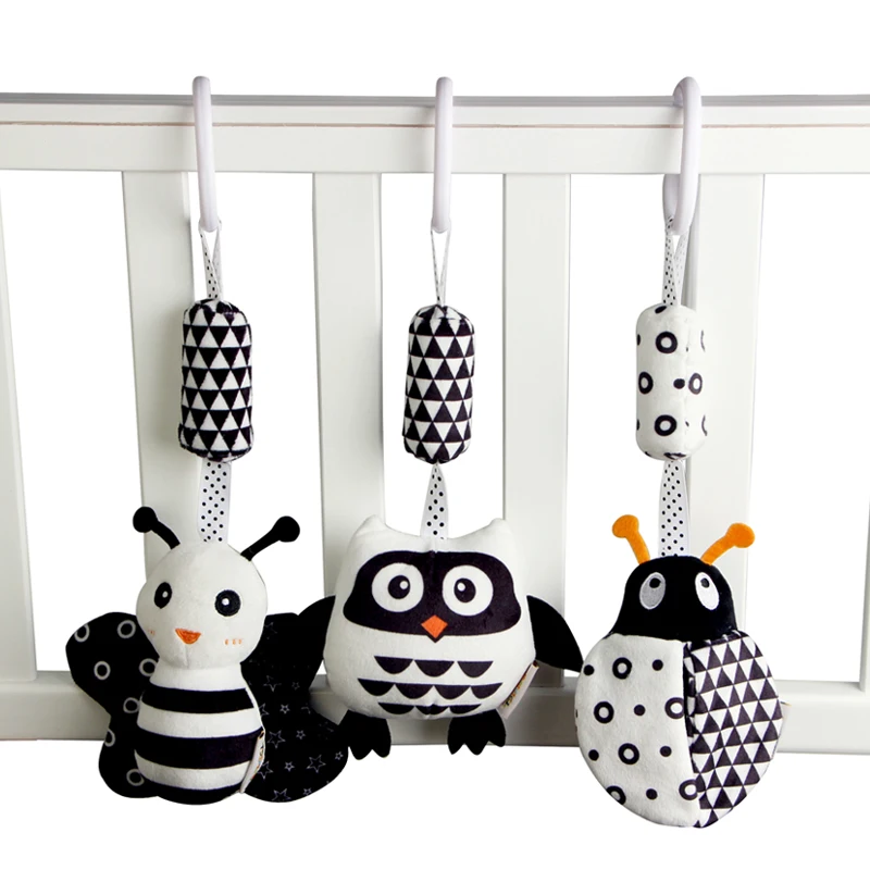 New black and white wind bell insect modeling bed hanging baby hanging toys N010