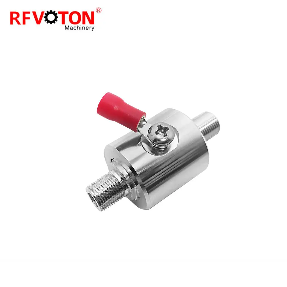 RF circular Lightning arrester for cctv F female to F female jack coaxial connector 0-3Ghz with 90V 230V tube discharge supplier