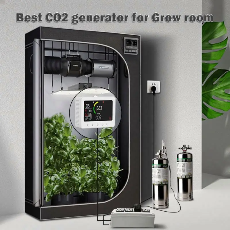 Automatic Intelligent CO2 Generator for Grow Room Greenhouse CO2 Monitor  with Sensors Indoor Air Quality Equipment| Alibaba.com