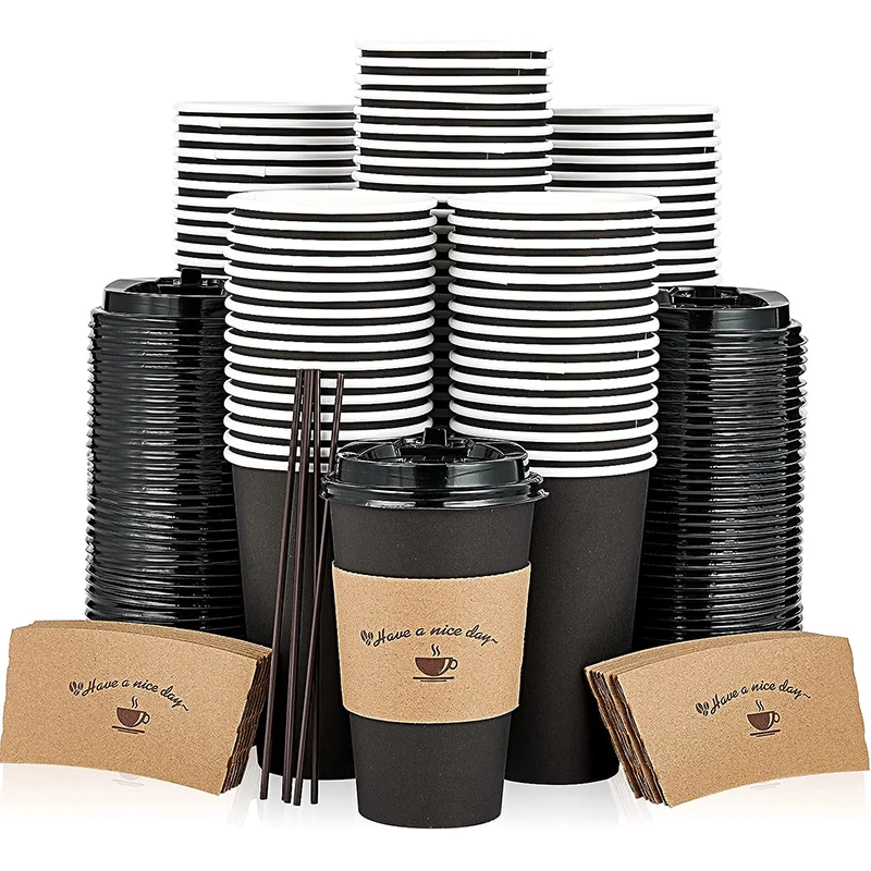 Custom Logo Coffee Packaging Cups Disposable Takeaway Takeout Corrugated Paper Cup Holder for Coffee Tea Drinking Carrier