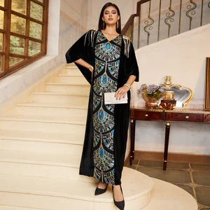 HOT SALE Traditional Muslim Clothing&Accessories Long Abaya Kaftan Dubai Lace Dress for Women