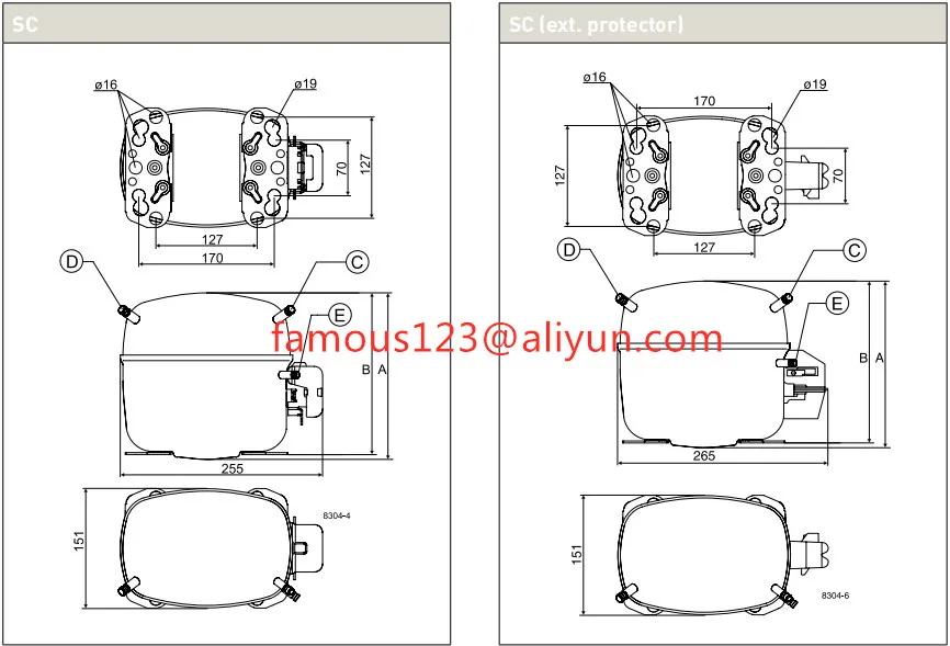 Low Back Pressure Secop Piston Refrigerator Compressor Tl3g,Tl4g,Tl5g ...