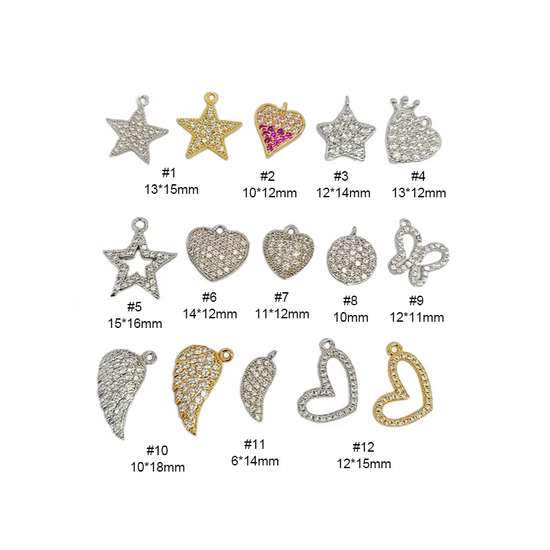 CZ8440 Dainty Mini 18k Gold Silver Plated CZ Micro Pave Diamond