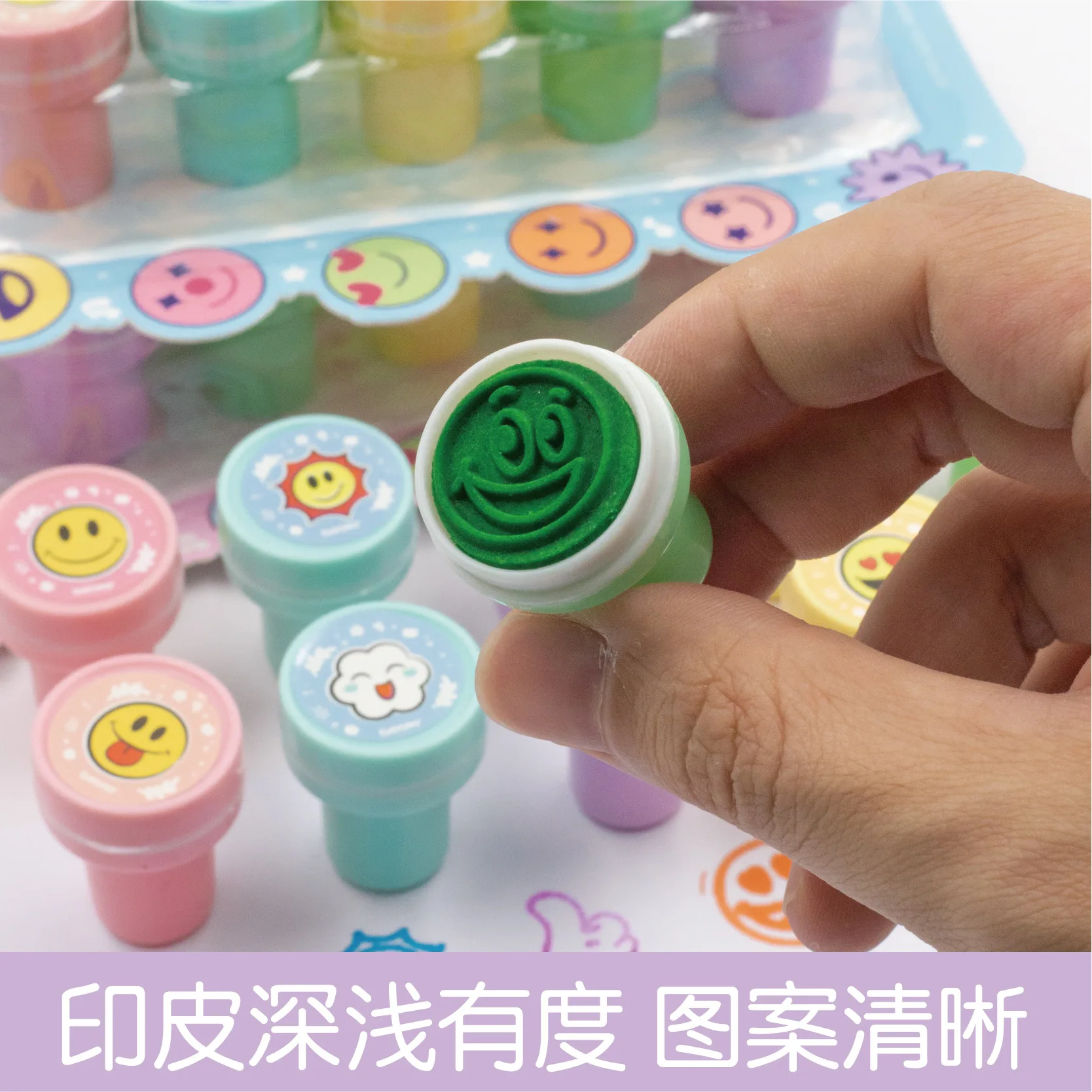 Детский мультяшный штамп детская игрушка пластиковая ручка самоклеящаяся
